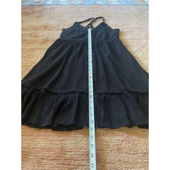 “New In”Black Mini Women’s Dress with Crisscross Back Size S Lined - Picture 4 of 10